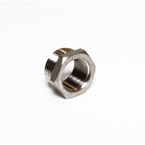 Футорка никель Ду-1/4"х1/2" НР/ВР