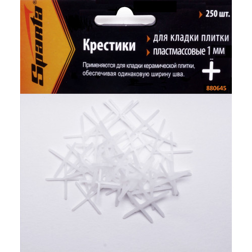 Крестики, 1,0 мм, д/плитки 250 шт //SPARTA   880645
