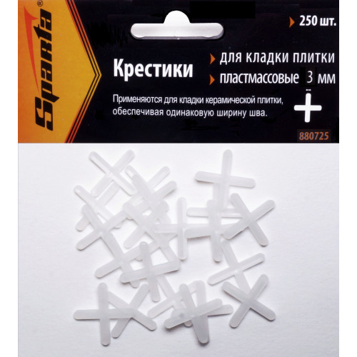 Крестики, 3,0 мм, д/плитки 250 шт //SPARTA   880725