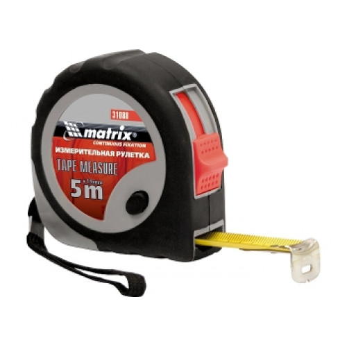 Рулетка 7,5м-25мм Continuous fixation // Matrix   31090