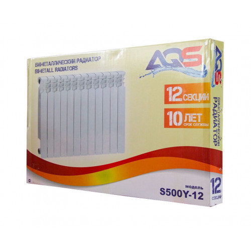 Радиатор биметалл " AQS "А4 BM 500/80-12
