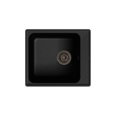 Мойка комп.Granfest QUARZ 17 GF-Z 420*480 Черный  без сифона