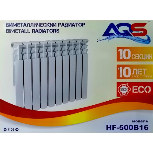 Радиатор биметалл " AQS-ECO "А7 BM 500/80-12   48041/34044