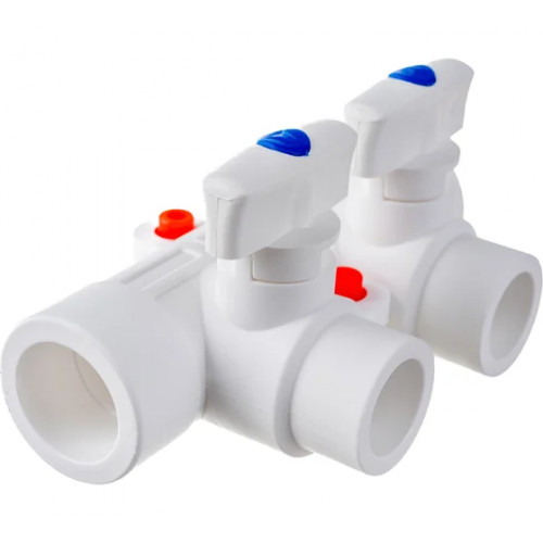 Коллектор PP-R Ду 25х20 - 2 выхода ( Pro Aqua ) 1/25