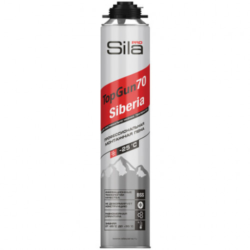 Пена монтажная проф. Sila Pro TopGun 70 SIBERIA 890 мл