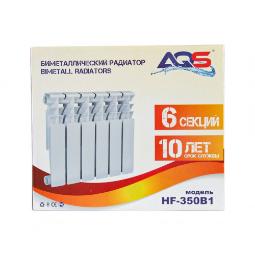 Радиатор биметалл " AQS " BM 350/80-6