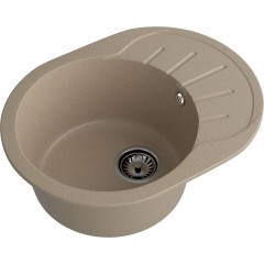 Мойка комп.Granfest Rondo GF-R580L Песок с крылом (580х445) с сифоном